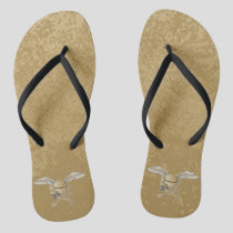 Concrete mixer beige flip flops