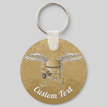 Concrete Mixer Beige Keychain