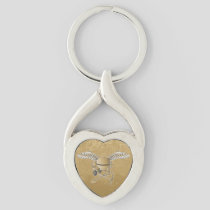Concrete mixer beige keychain