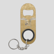 Concrete mixer beige keychain bottle opener