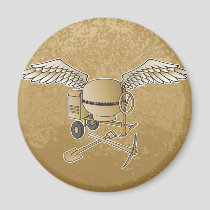 Concrete mixer beige magnet