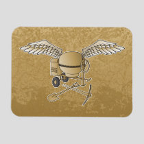 Concrete mixer beige magnet