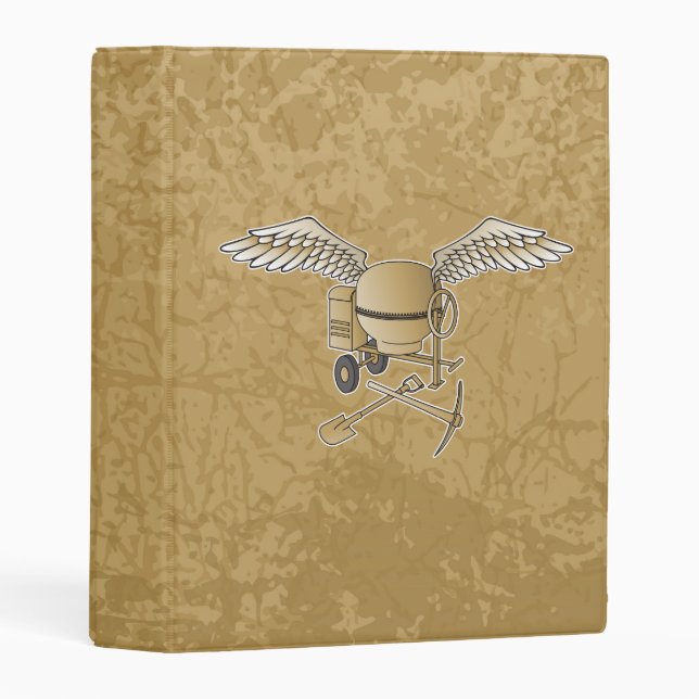 Concrete mixer beige mini binder (Front/Spine)