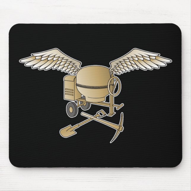 Concrete mixer beige mouse pad (Front)