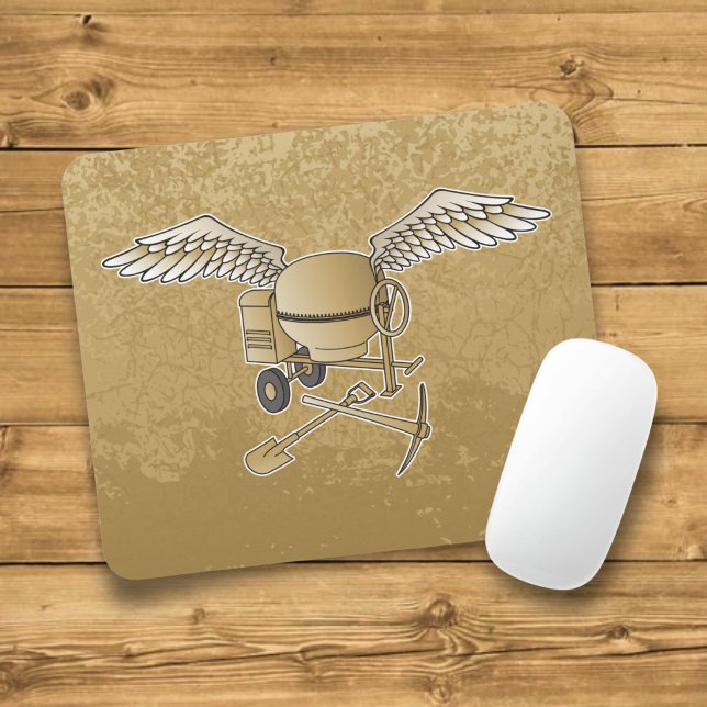 Concrete mixer beige mouse pad (Creator Uploaded)