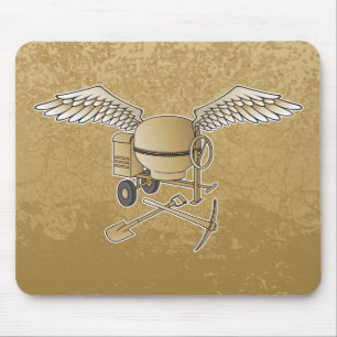Concrete mixer beige mouse pad