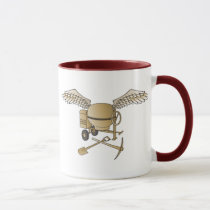 Concrete mixer beige mug