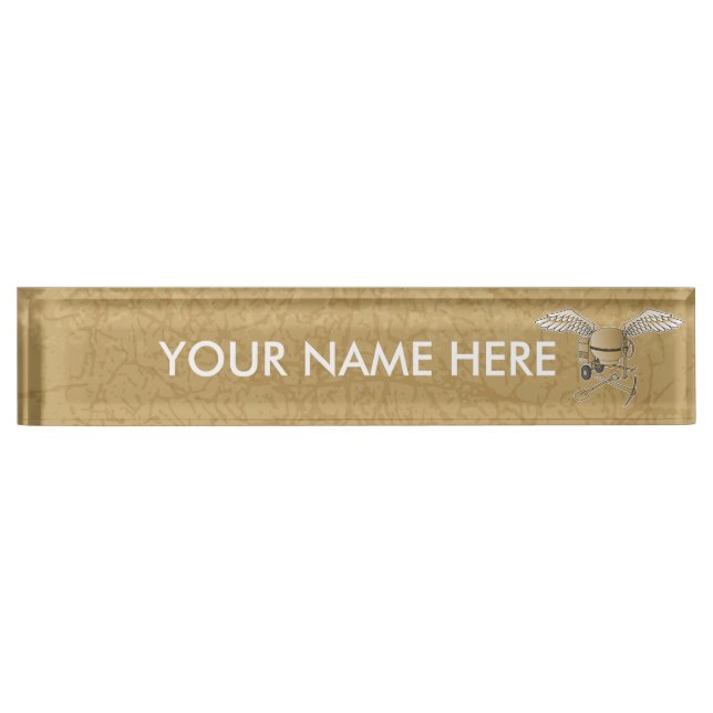 Concrete mixer beige name plate (Front)