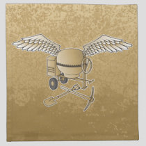 Concrete mixer beige napkin