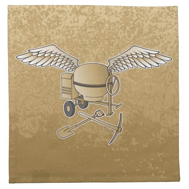 Concrete mixer beige napkin (Front)