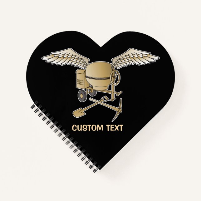 Concrete mixer beige notebook (Front)