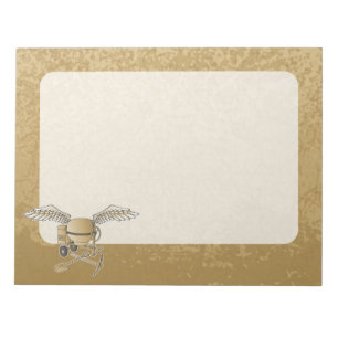 Concrete mixer beige notepad