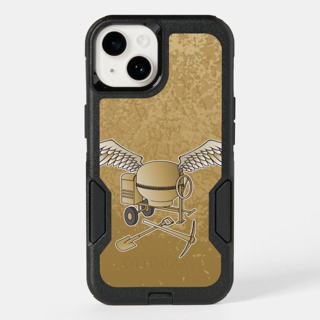 Concrete mixer beige otterbox iPhone case (Back)