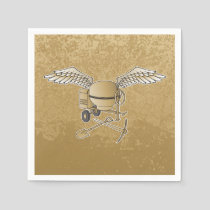 Concrete mixer beige paper napkins