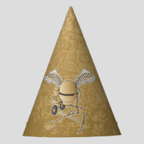 Concrete mixer beige party hat