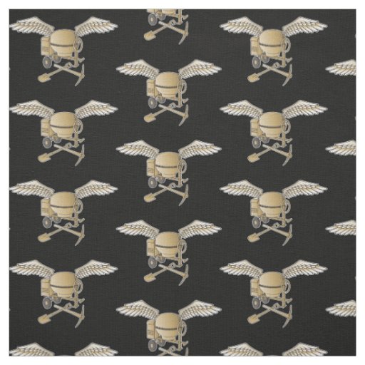 Concrete Mixer Beige Pattern Fabric