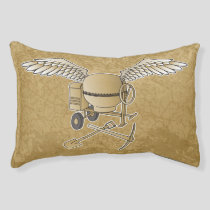 Concrete mixer beige pet bed