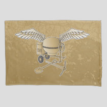 Concrete mixer beige pillow case