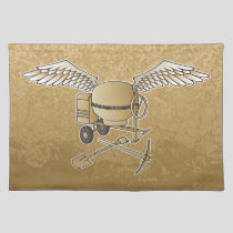 Concrete mixer beige placemat