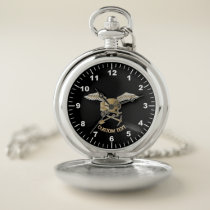 Concrete mixer beige pocket watch