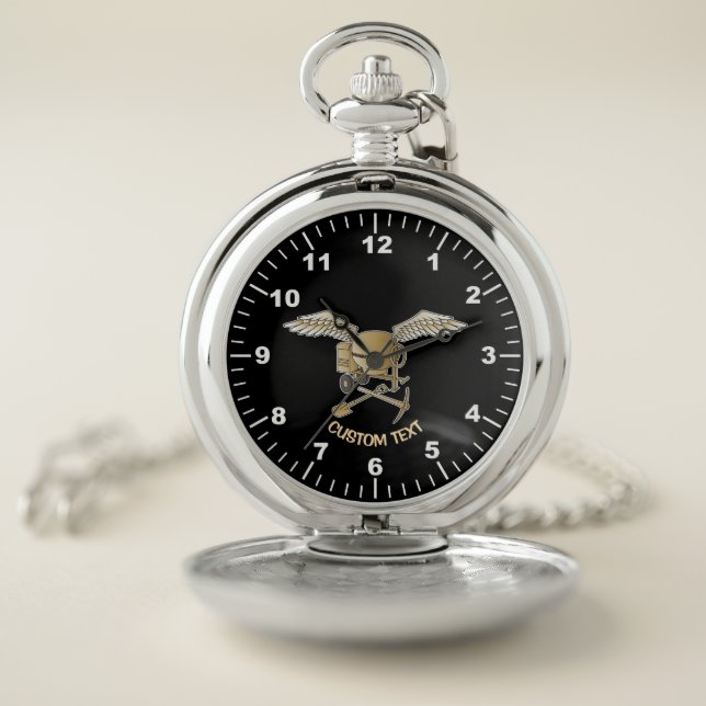 Concrete mixer beige pocket watch (Inside)