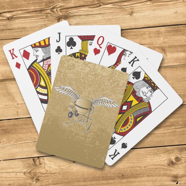 Concrete mixer beige poker cards (Creator Uploaded)