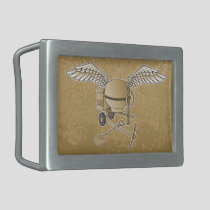Concrete mixer beige rectangular belt buckle