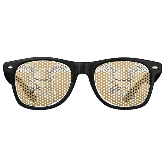Concrete mixer beige retro sunglasses (Front)