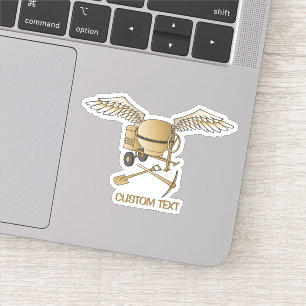 Concrete Mixer Beige Sticker