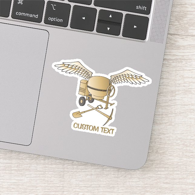 Concrete Mixer Beige Sticker (Detail)