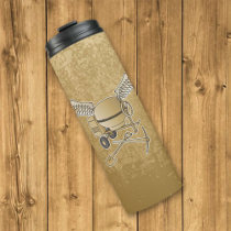 Concrete mixer beige thermal tumbler