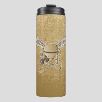 Concrete mixer beige thermal tumbler