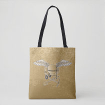 Concrete mixer beige tote bag