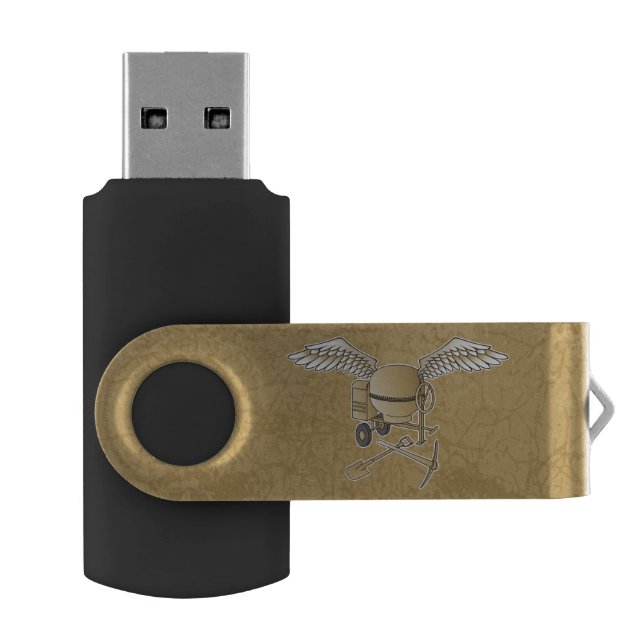 Concrete mixer beige USB flash drive (Opened)