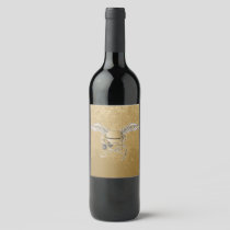 Concrete mixer beige wine label