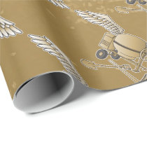 Concrete mixer beige wrapping paper