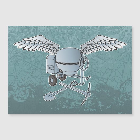 Concrete mixer blue-gray (Front)