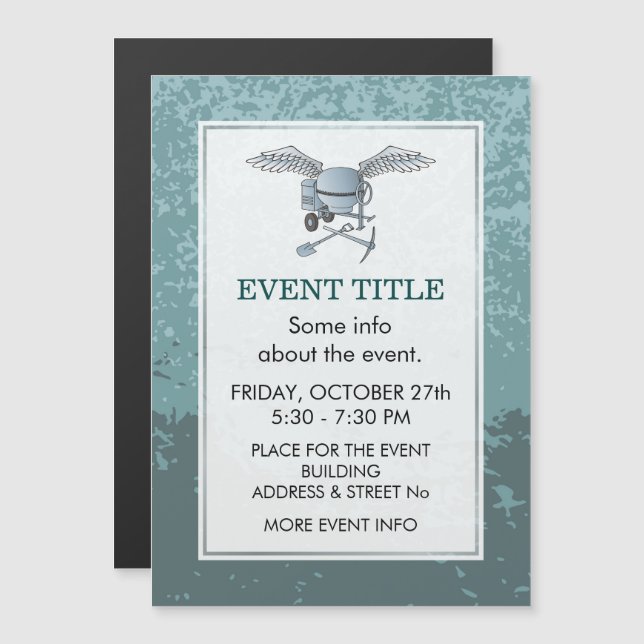 Concrete mixer blue-gray (Front/Back)