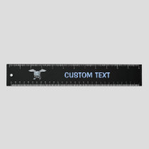 Concrete mixer blue-gray 12 inch Ruler