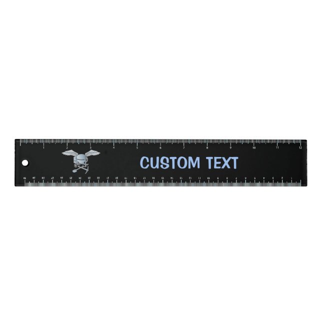 Concrete mixer blue-gray 12 inch Ruler (Front)