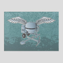 Concrete mixer blue-gray acrylic print