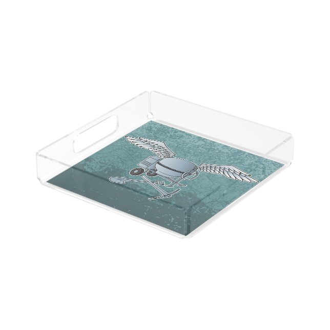 Concrete mixer blue-gray acrylic tray (Angled)