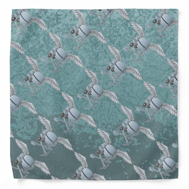 Concrete mixer blue-gray bandana (Front)