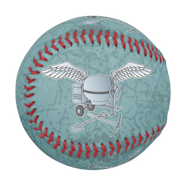 Concrete mixer blue-gray baseball (Back Right)