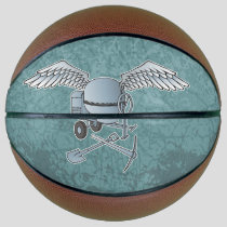 Concrete mixer blue-gray basketball