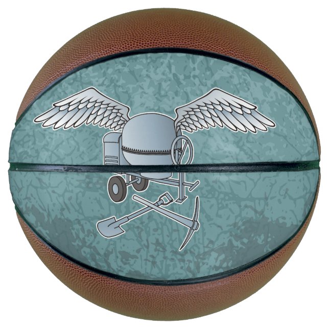 Concrete mixer blue-gray basketball (Front)