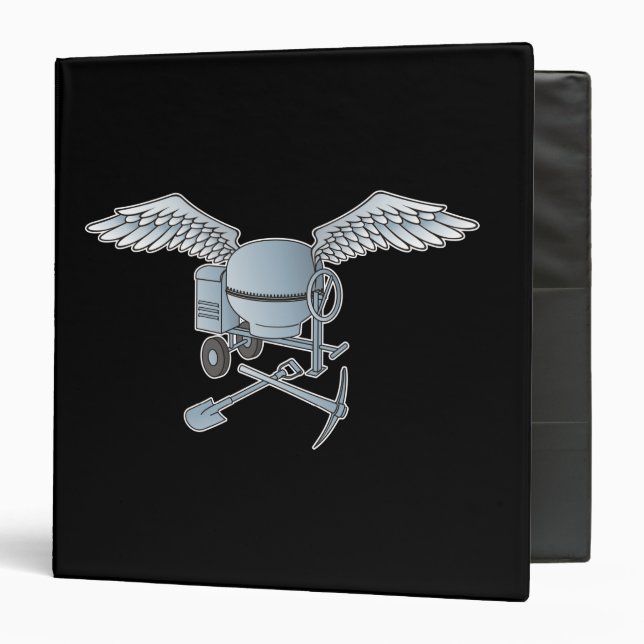 Concrete mixer blue-gray binder (Front/Inside)