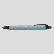Concrete mixer blue-gray black ink pen
