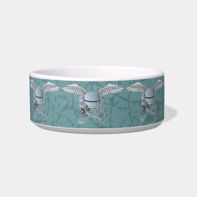 Concrete mixer blue-gray bowl (Left)