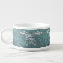 Concrete mixer blue-gray bowl